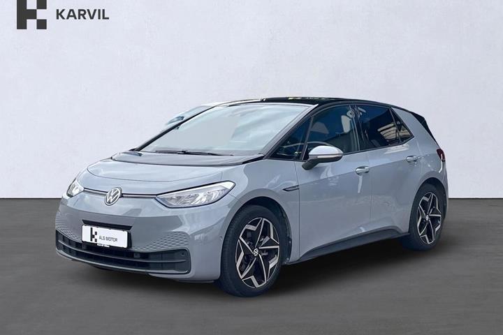 Grå VW ID.3 fra 2023 set udefra