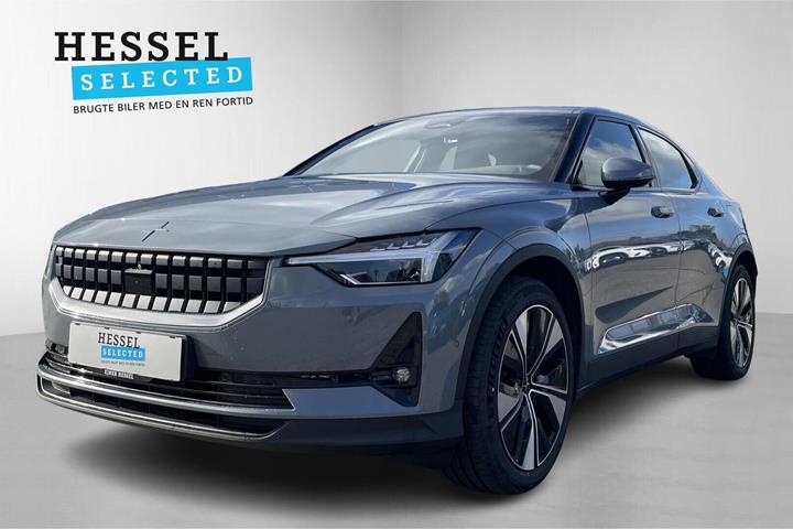 Grå Polestar 2 fra 2023 set udefra