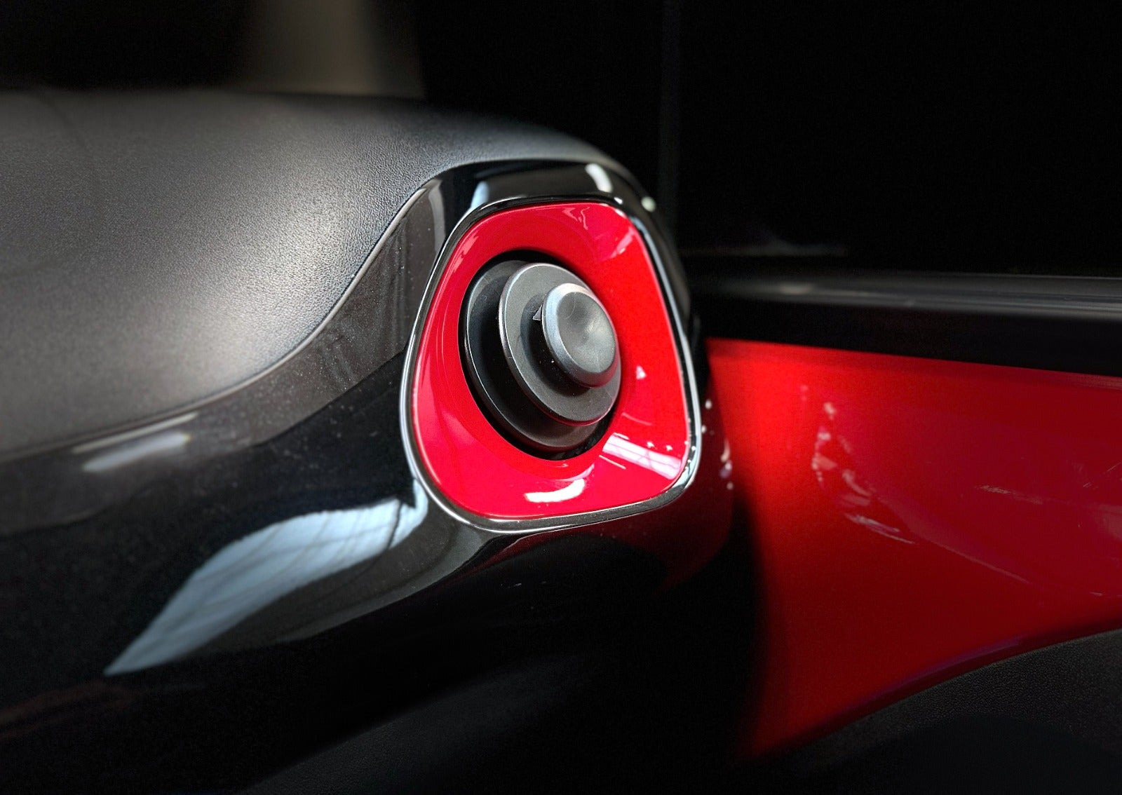 Rød Toyota Aygo fra 2017