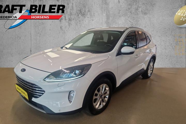 Hvid Ford Kuga fra 2022 set udefra