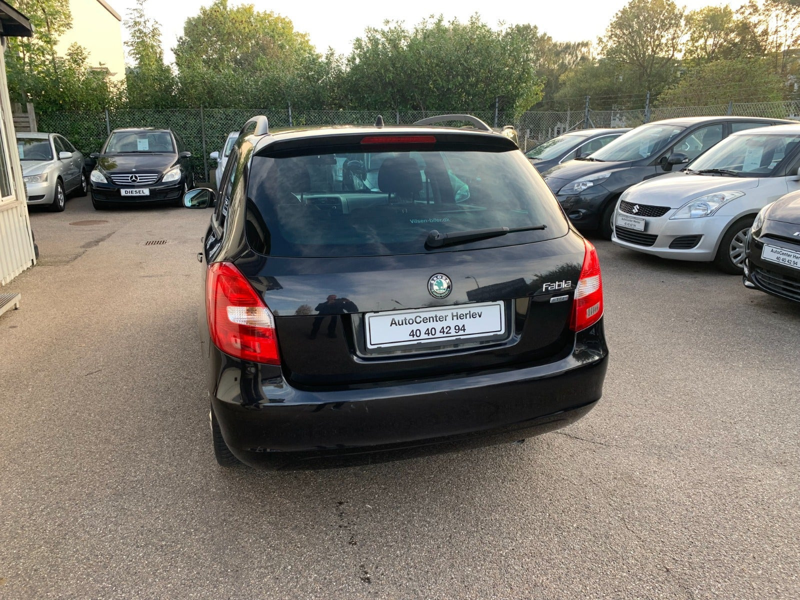 Sort Skoda Fabia fra 2011