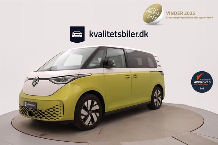 Gul VW ID.Buzz fra 2024 set udefra