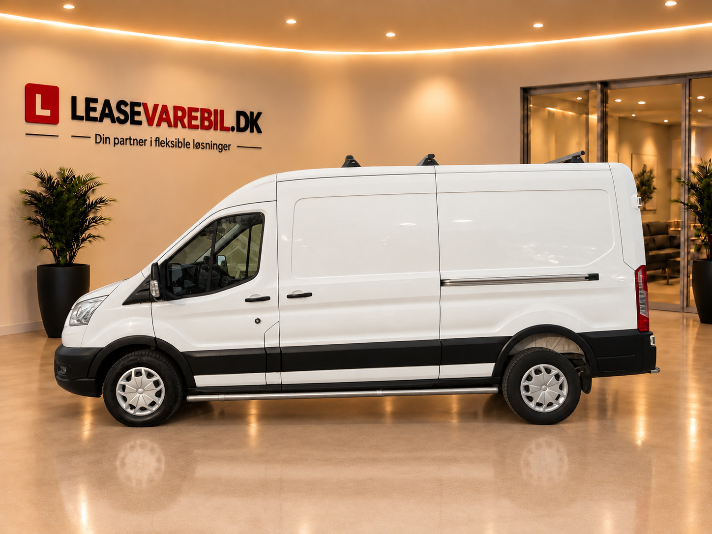Hvid Ford Transit 350 L3 Van fra 2021