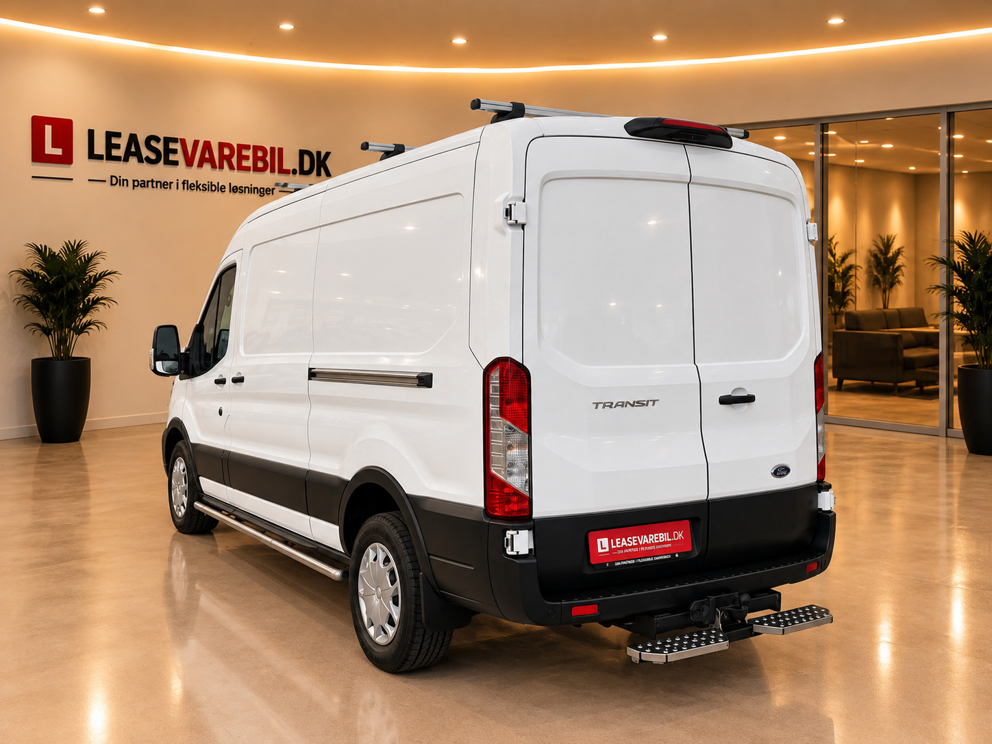 Hvid Ford Transit 350 L3 Van fra 2021