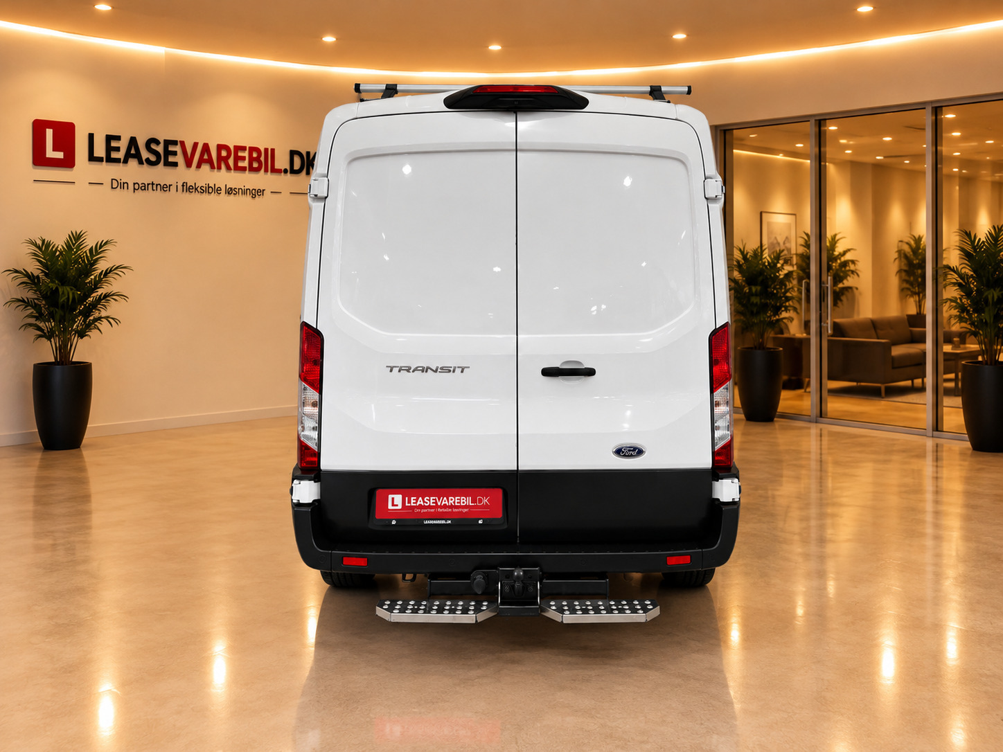 Hvid Ford Transit 350 L3 Van fra 2021