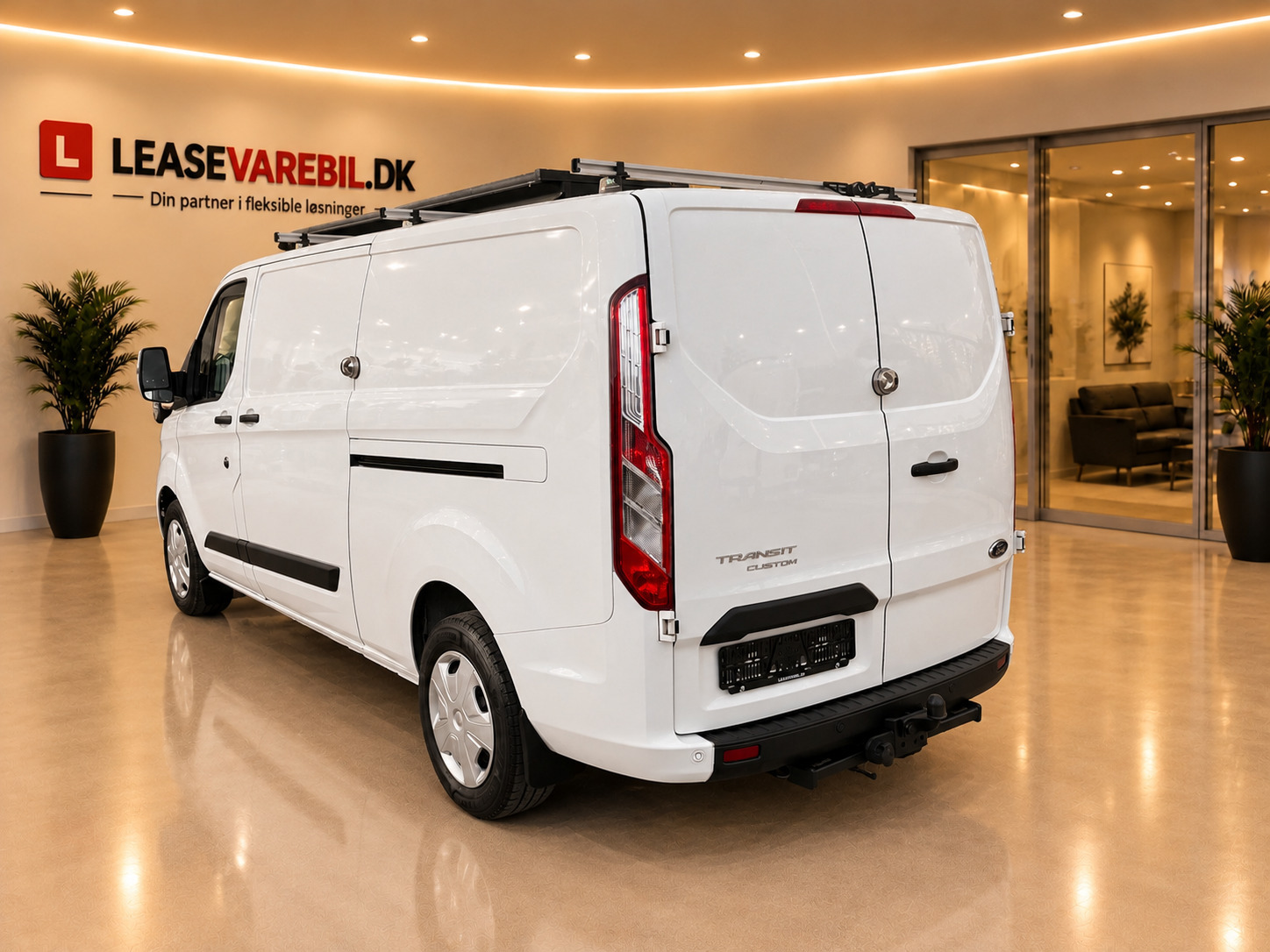 Hvid Ford Transit Custom 300 L2 fra 2021