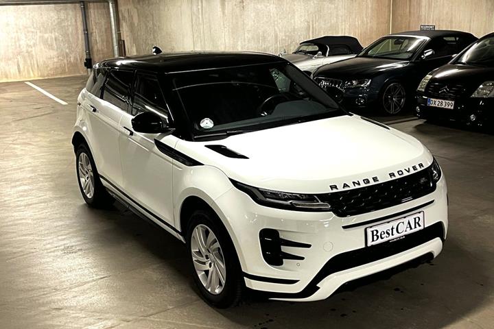 Hvid Land Rover Range Rover evoque fra 2020