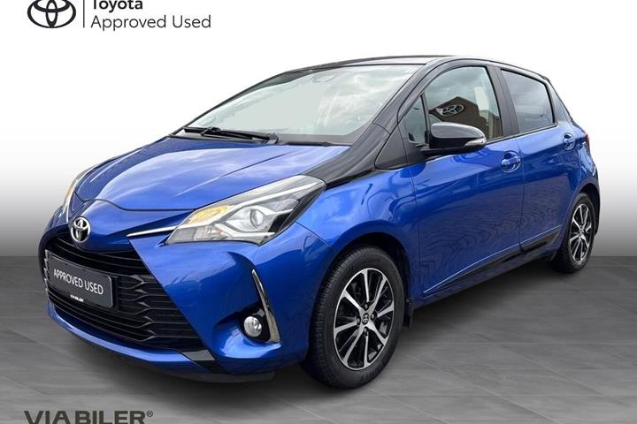 Blå Toyota Yaris fra 2018