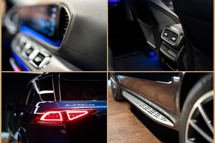 Blå Mercedes GLE350 de fra 2021