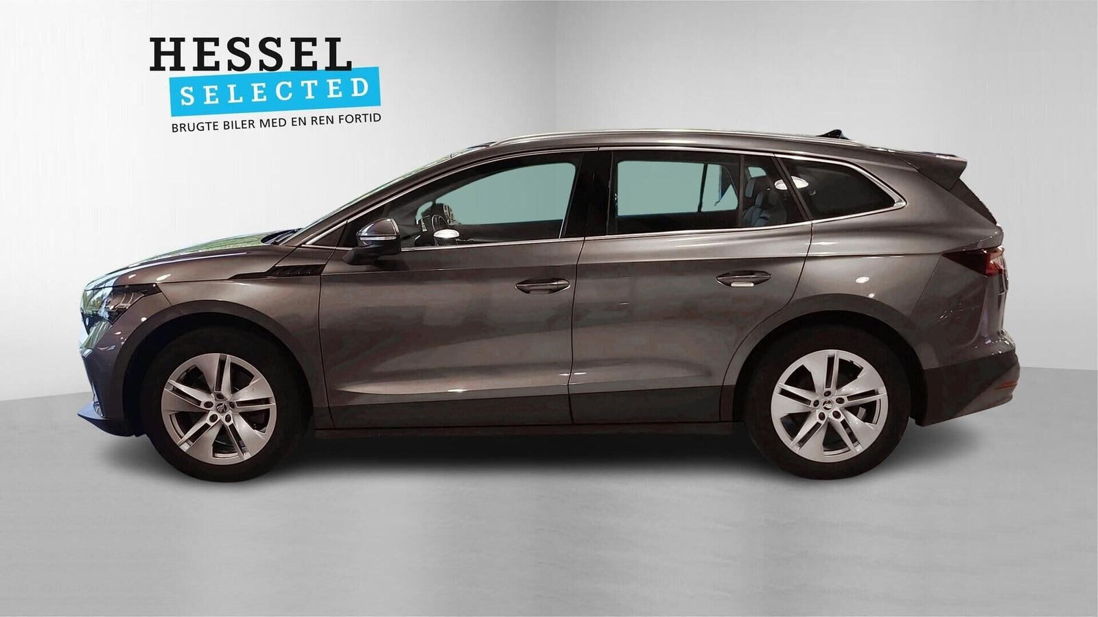 Grå Skoda Enyaq fra 2022