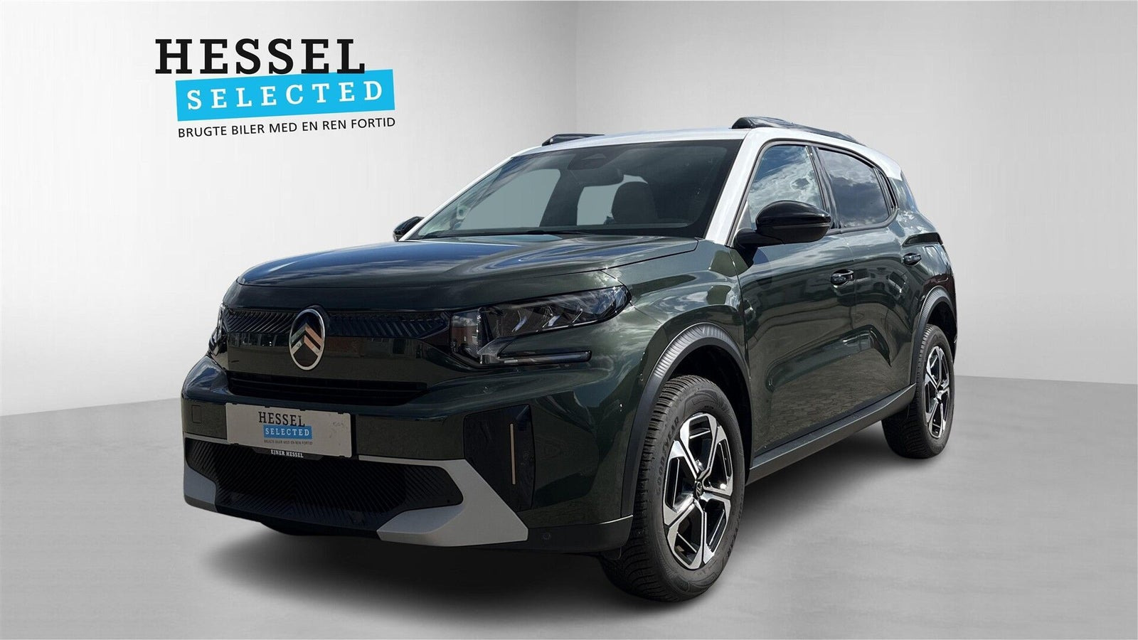 Grøn Citroën e-C3 Aircross fra 2025 set udefra