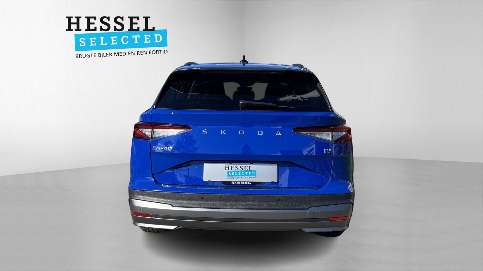 Blå Skoda Enyaq fra 2023
