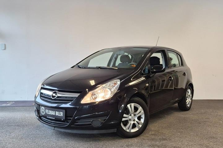 Sort Opel Corsa fra 2009