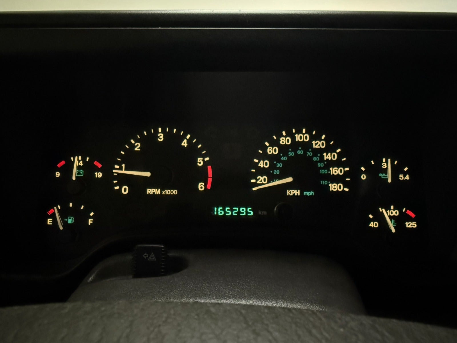 Sort Jeep Wrangler fra 2001