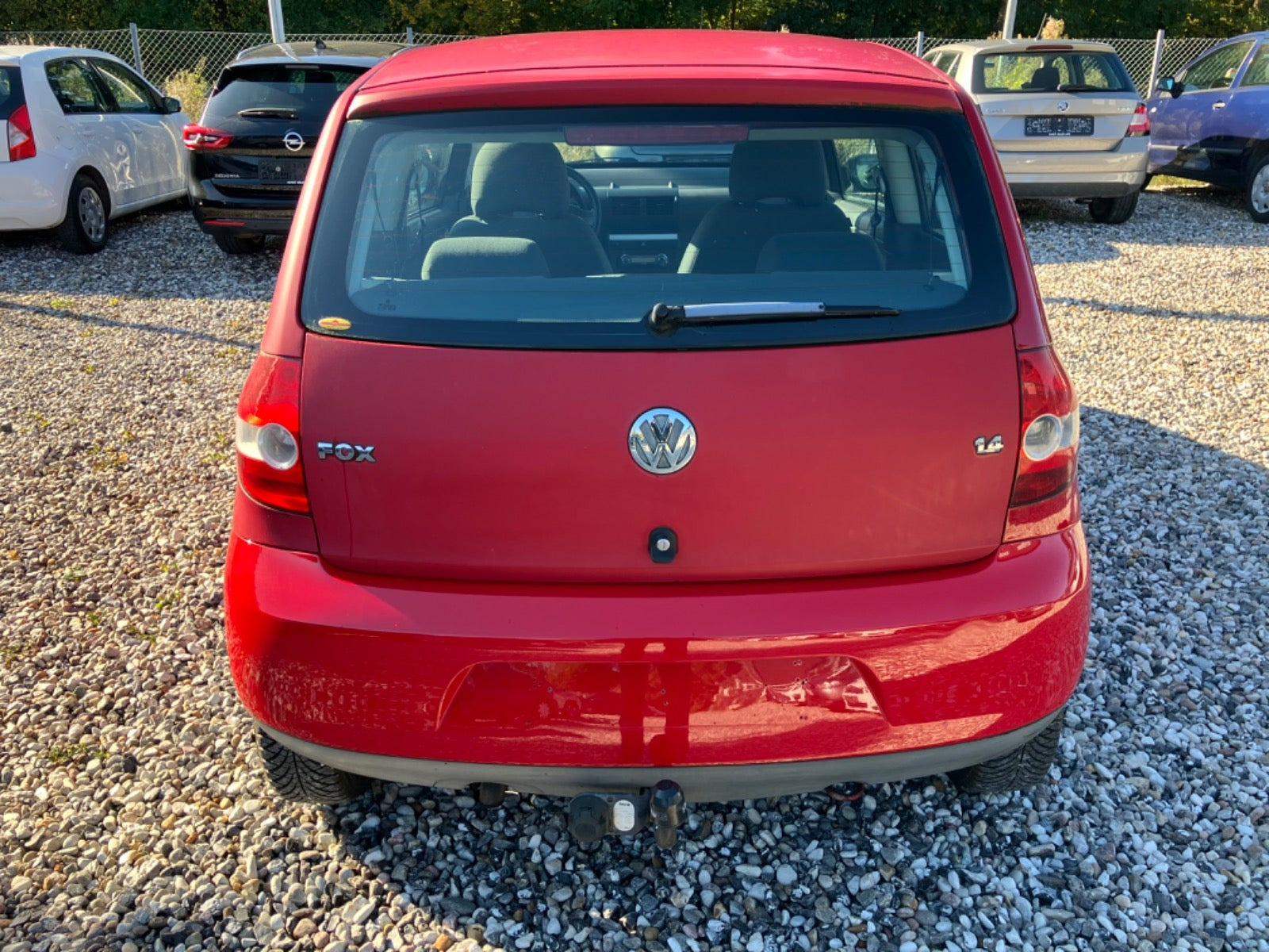 Rød VW Fox fra 2008