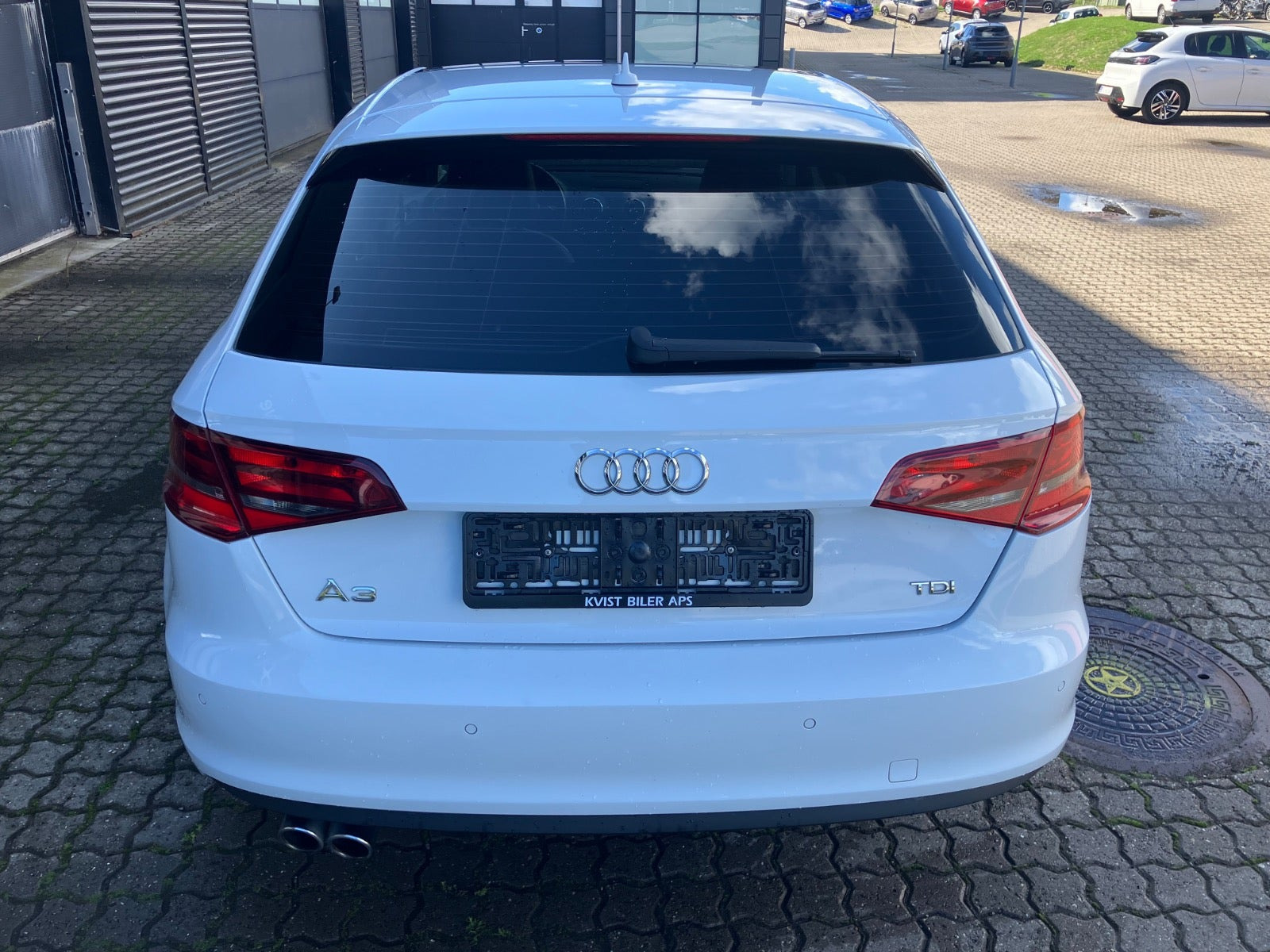 Hvid Audi A3 fra 2015