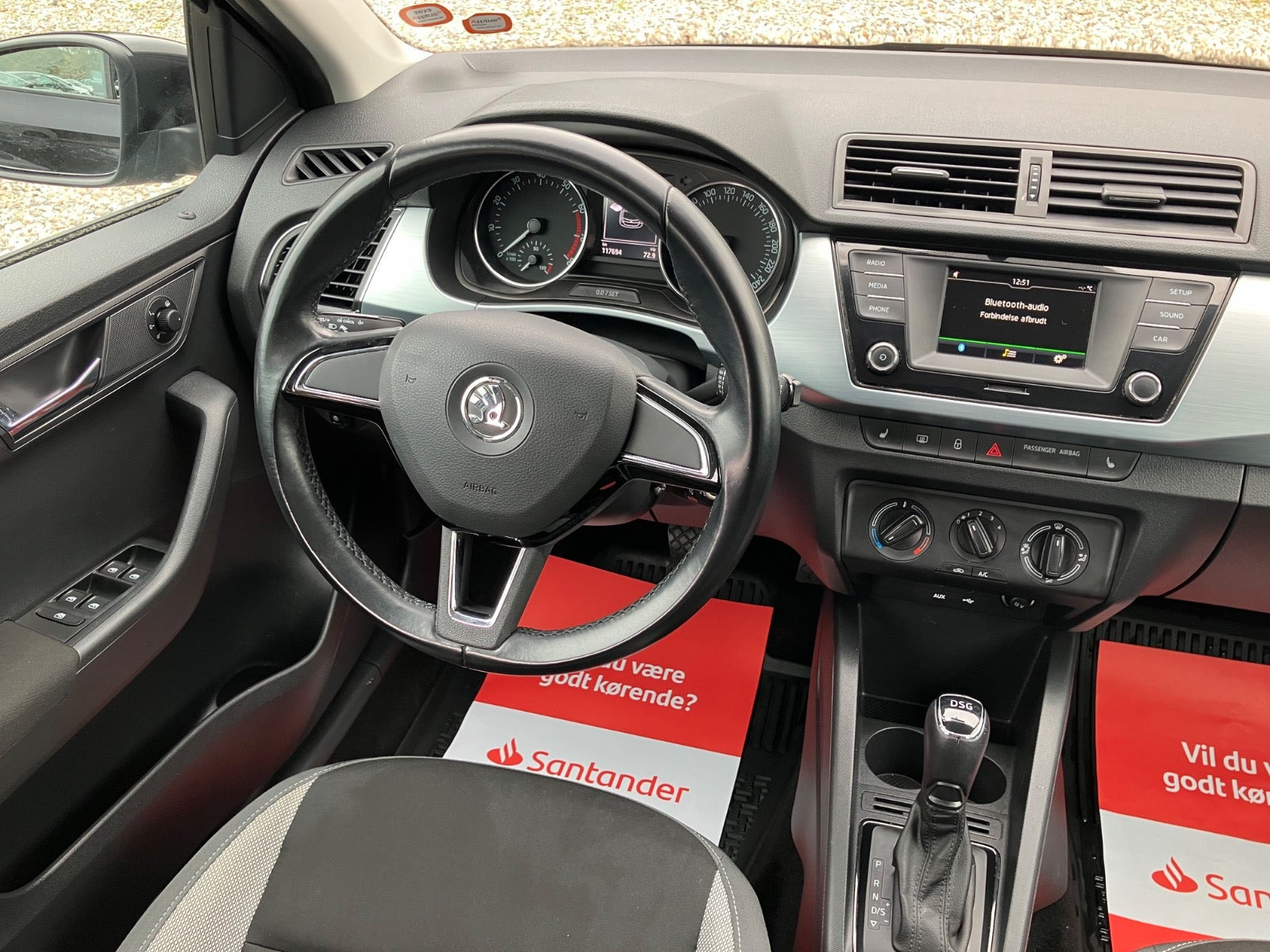 Sort Skoda Fabia fra 2017
