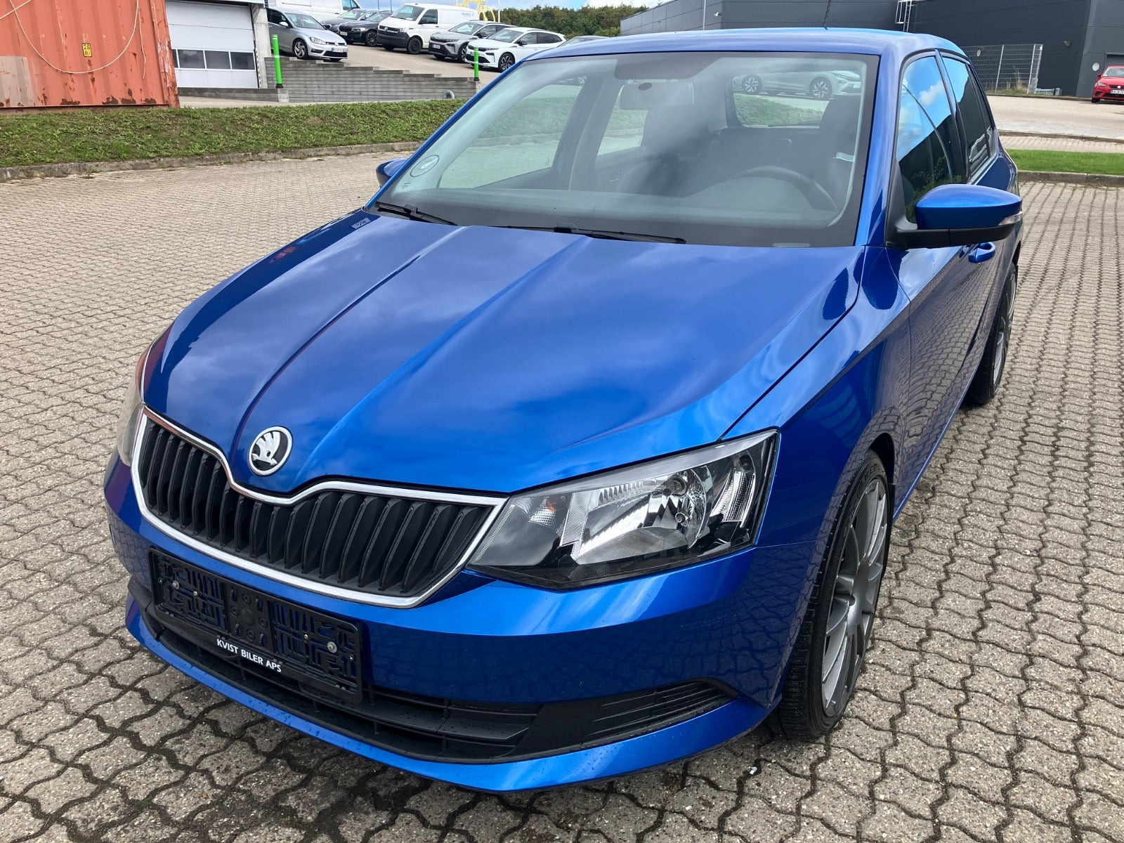 Blå Skoda Fabia fra 2017