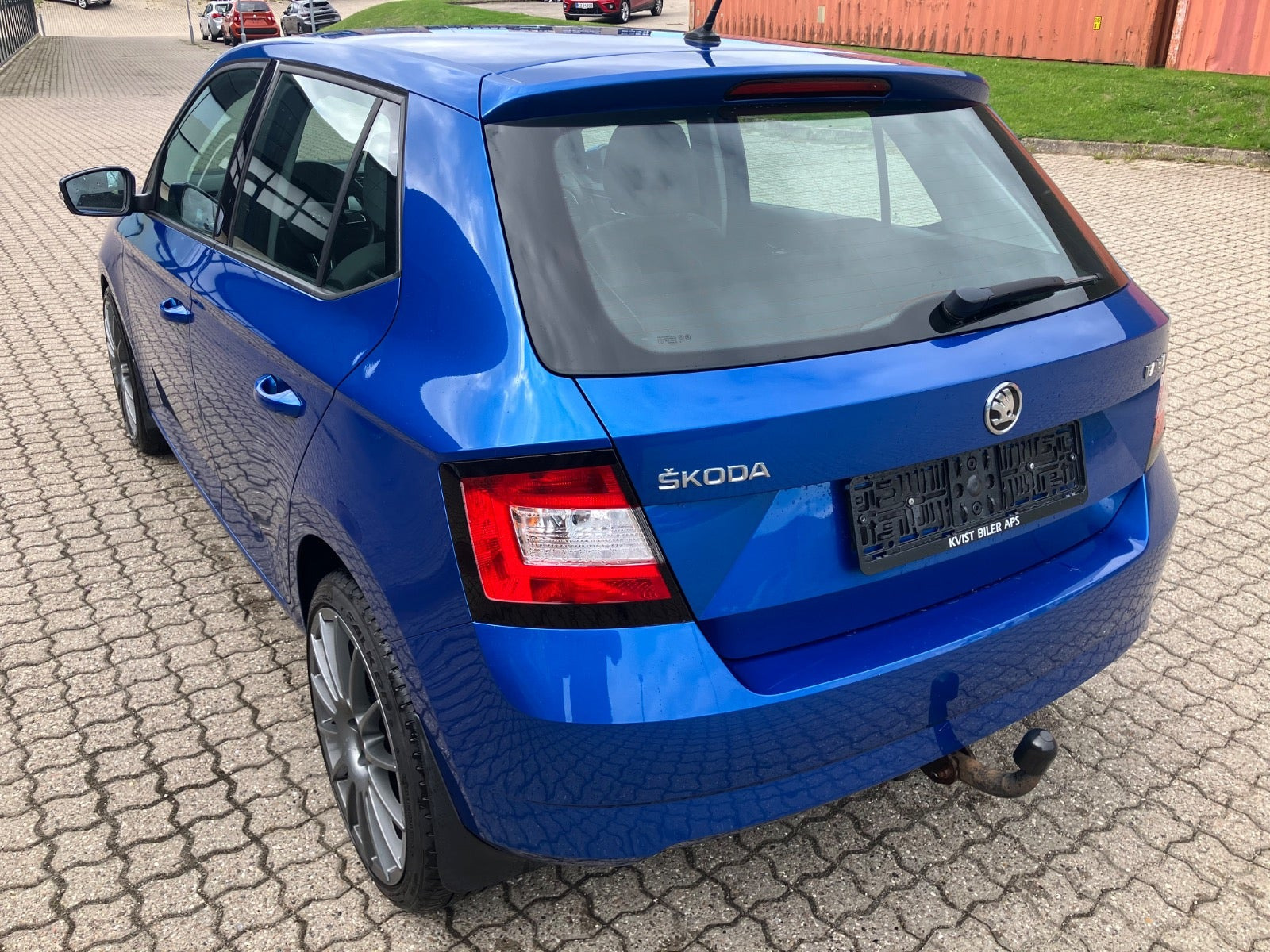 Blå Skoda Fabia fra 2017