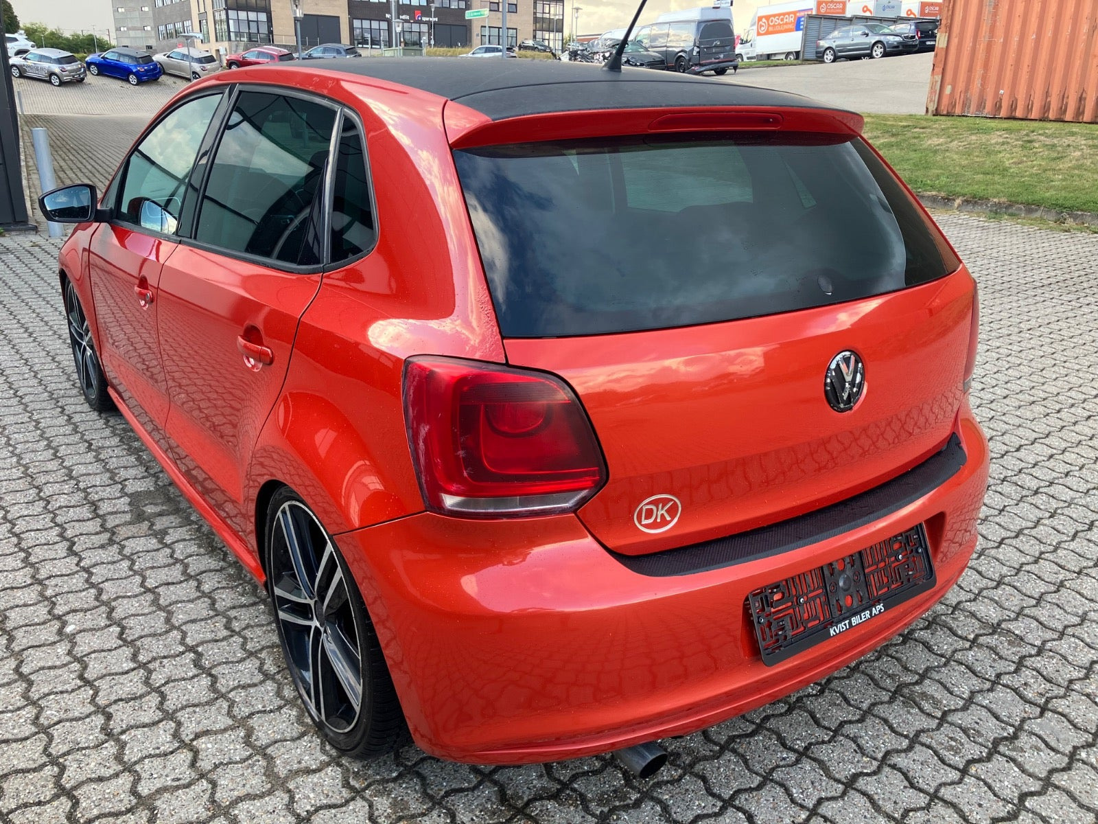 Rød VW Polo fra 2010