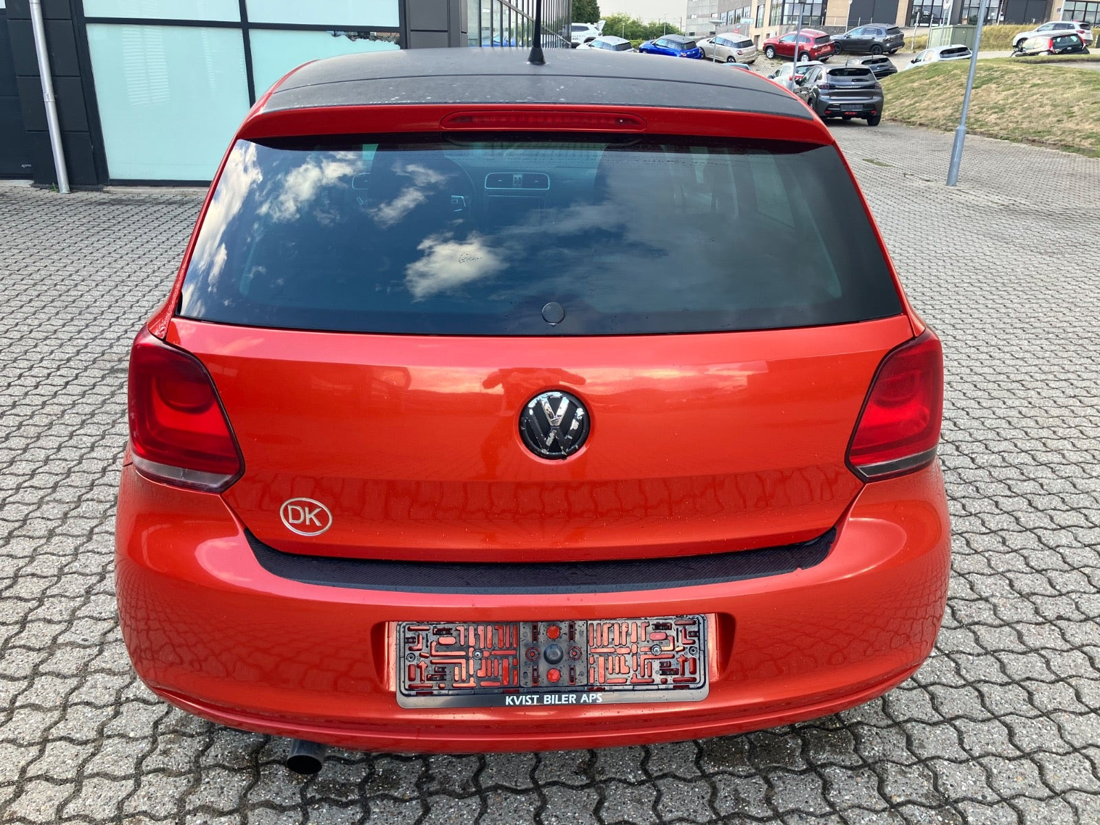 Rød VW Polo fra 2010