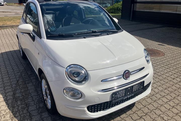 Hvid Fiat 500C fra 2020