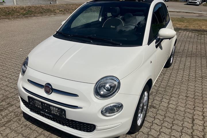 Hvid Fiat 500C fra 2020