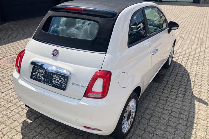 Hvid Fiat 500C fra 2020