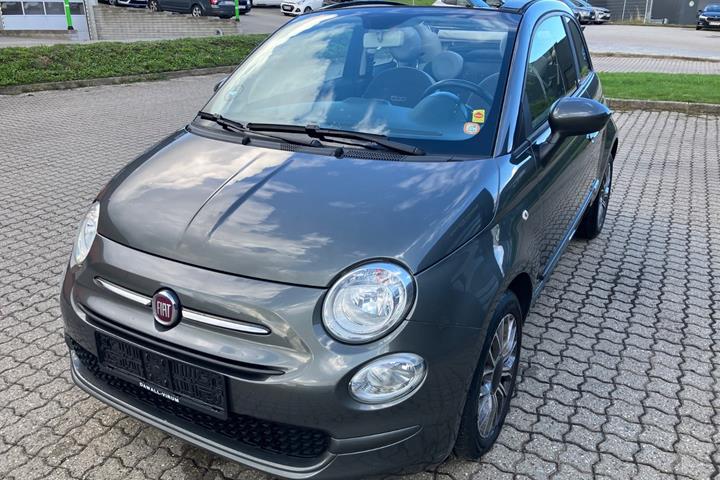 Grå Fiat 500C fra 2018