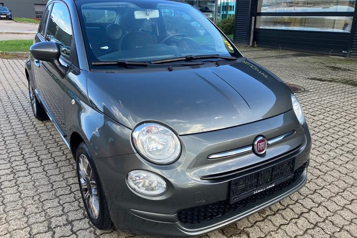 Grå Fiat 500C fra 2018