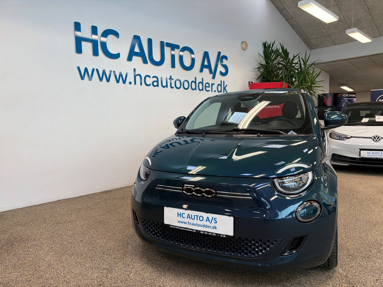 Grøn Fiat 500e fra 2022