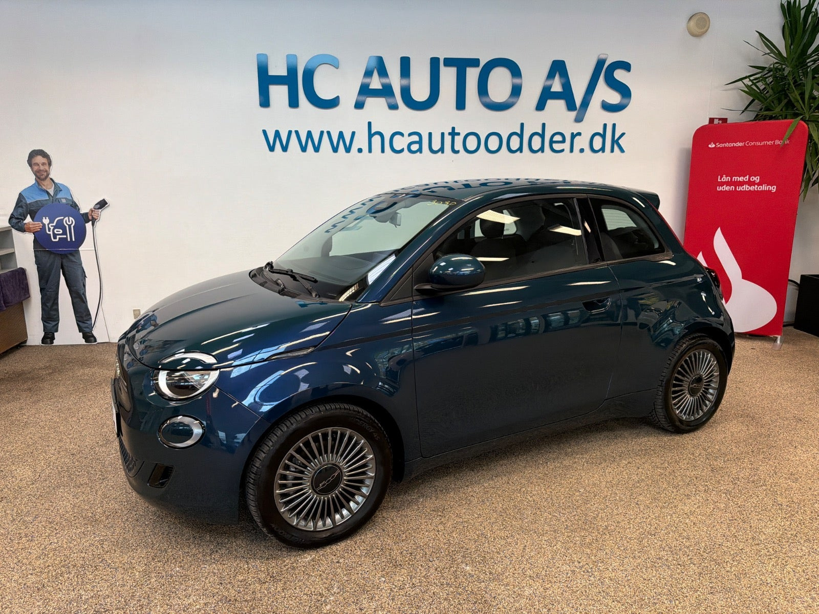 Grøn Fiat 500e fra 2022