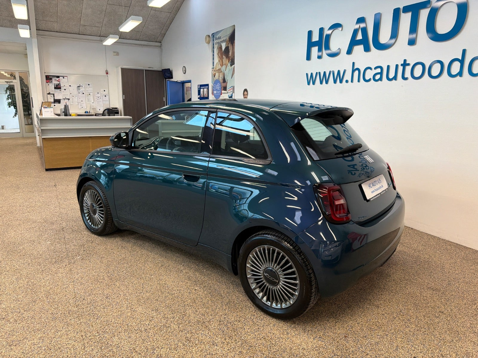 Grøn Fiat 500e fra 2022