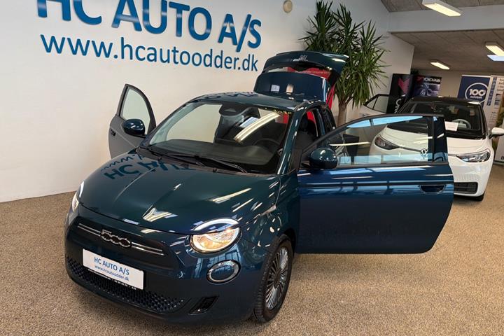 Grøn Fiat 500e fra 2022