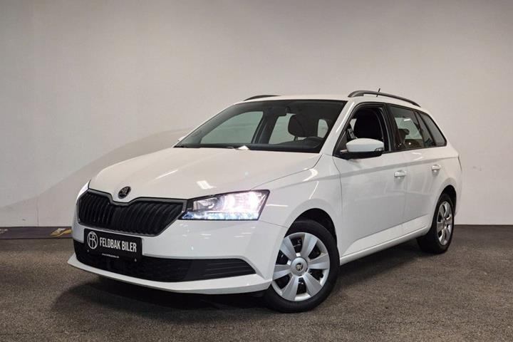 Hvid Skoda Fabia fra 2019