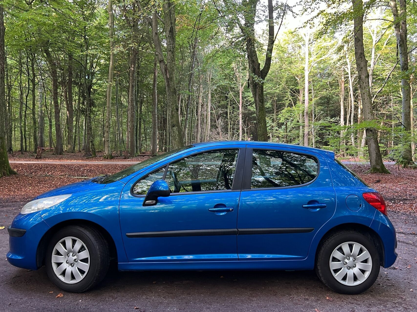 Blå Peugeot 207 fra 2006