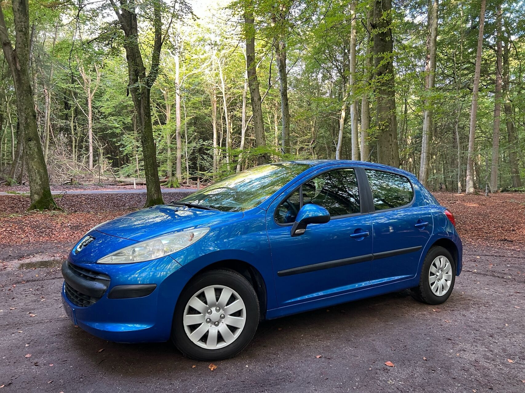 Blå Peugeot 207 fra 2006