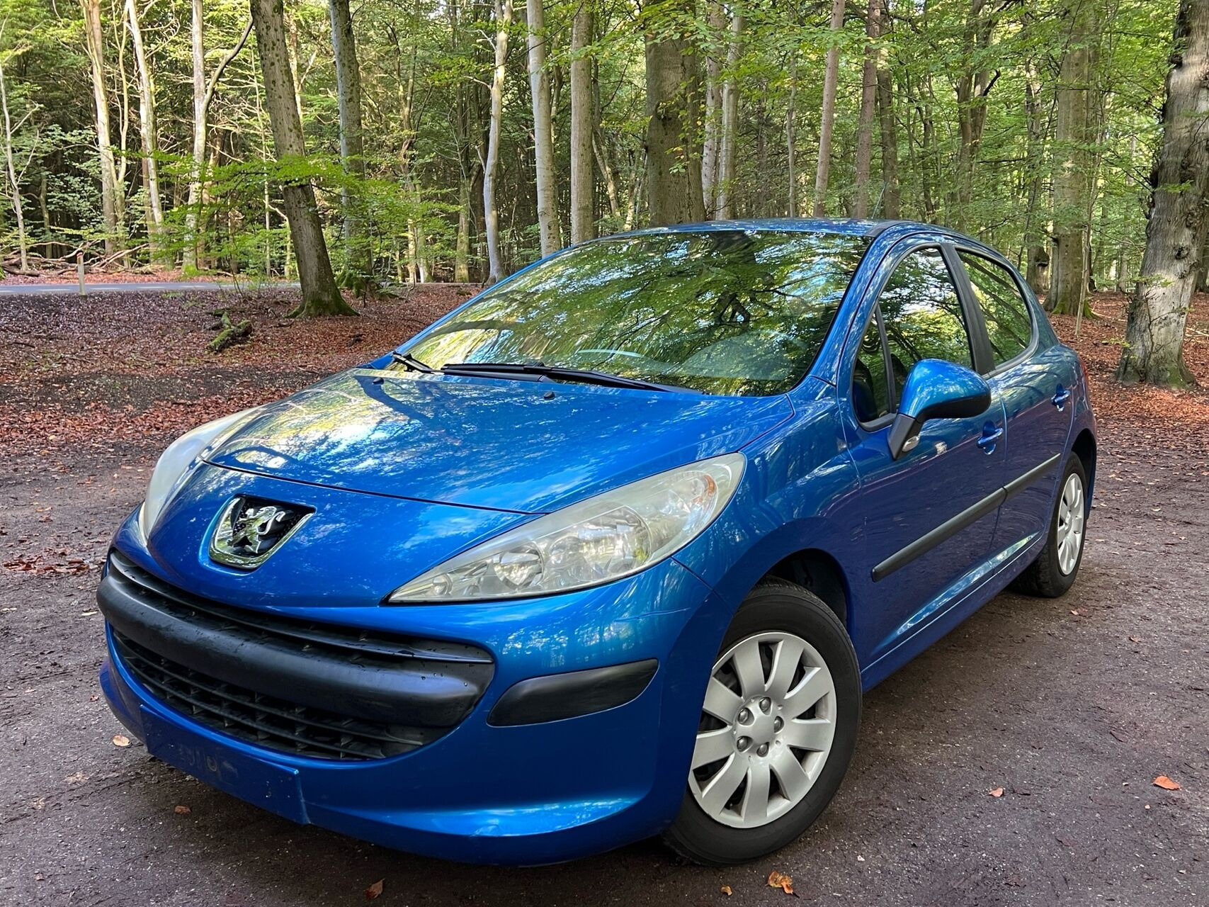 Blå Peugeot 207 fra 2006