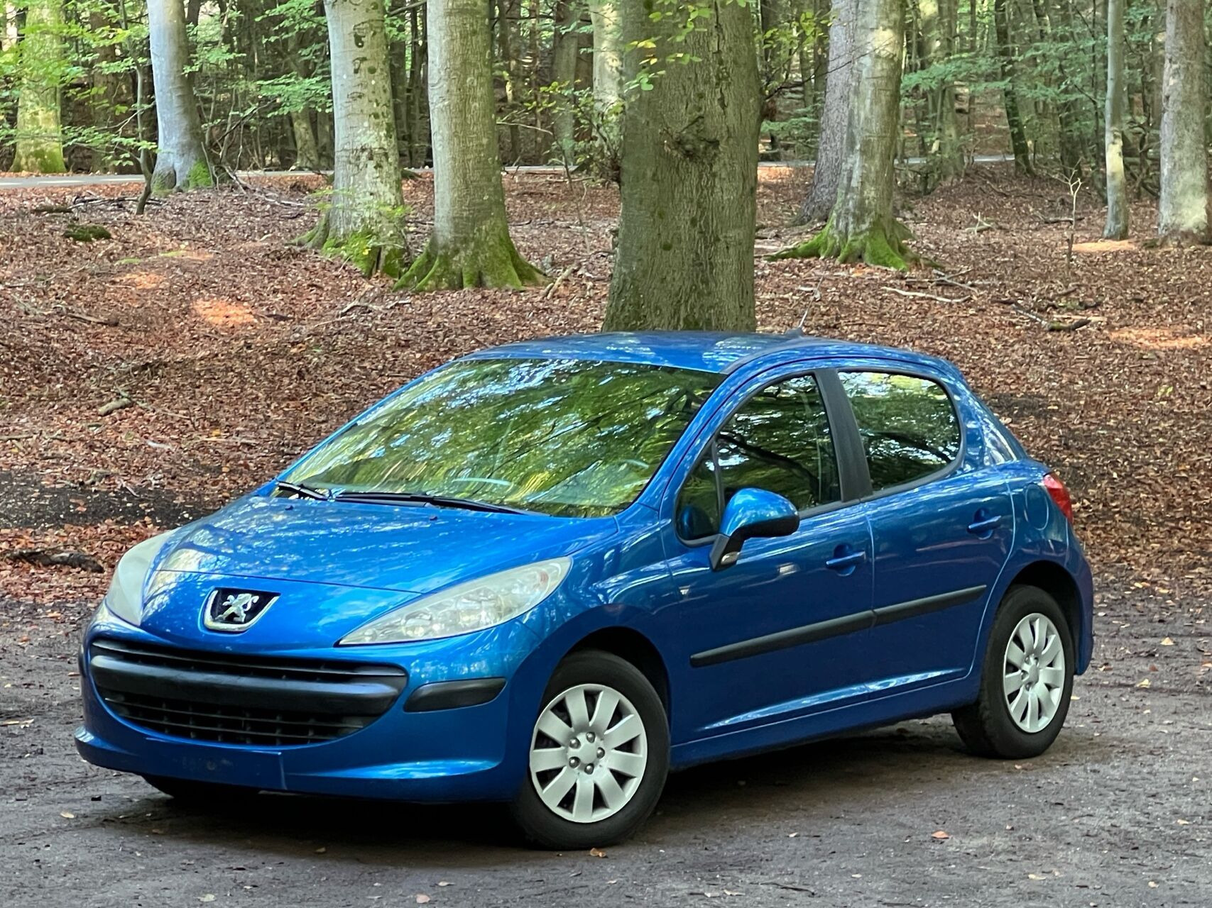 Blå Peugeot 207 fra 2006