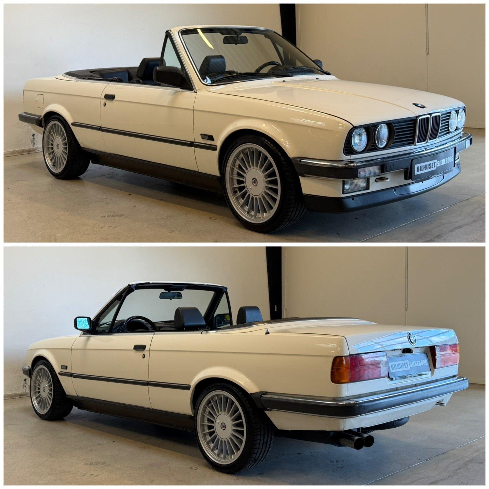 Sort BMW 320i fra 1987