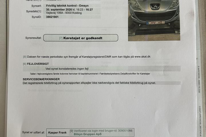 Grøn Peugeot 207 fra 2011