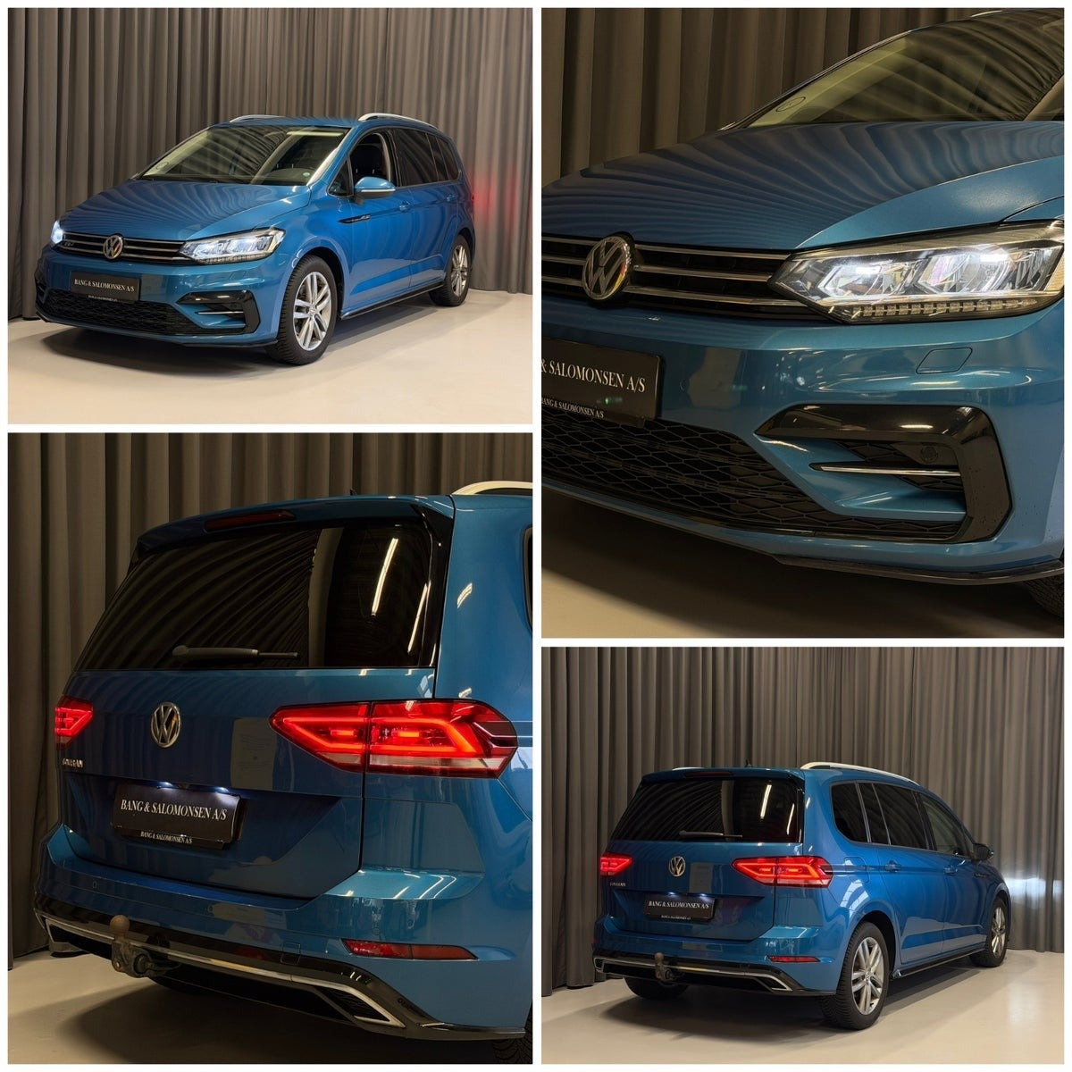 Blå VW Touran fra 2019