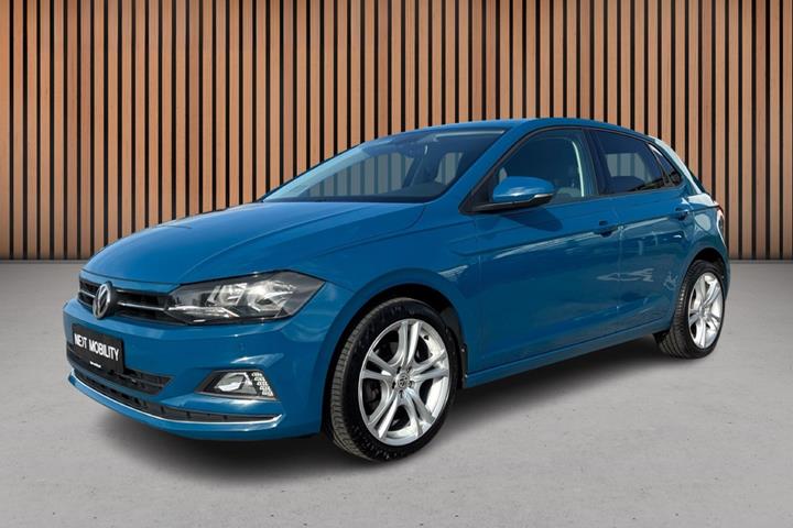 Blå VW Polo fra 2018