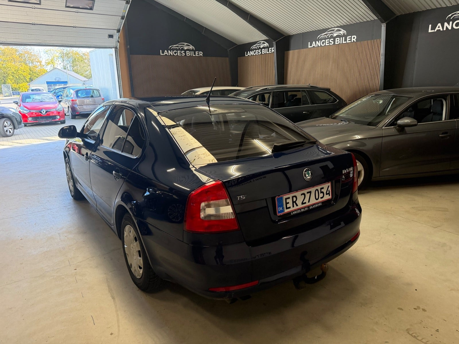 Blå Skoda Octavia fra 2011