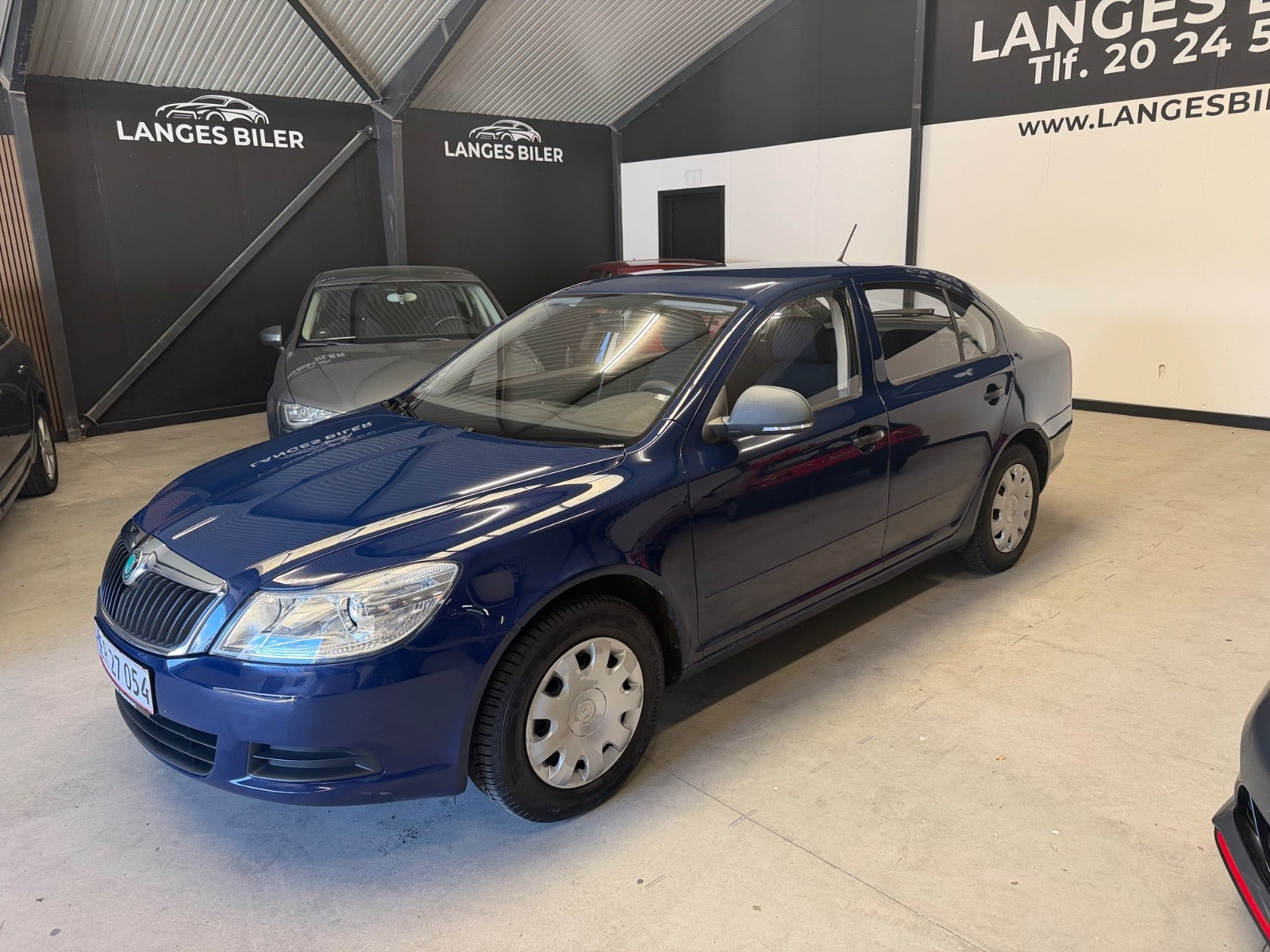 Blå Skoda Octavia fra 2011