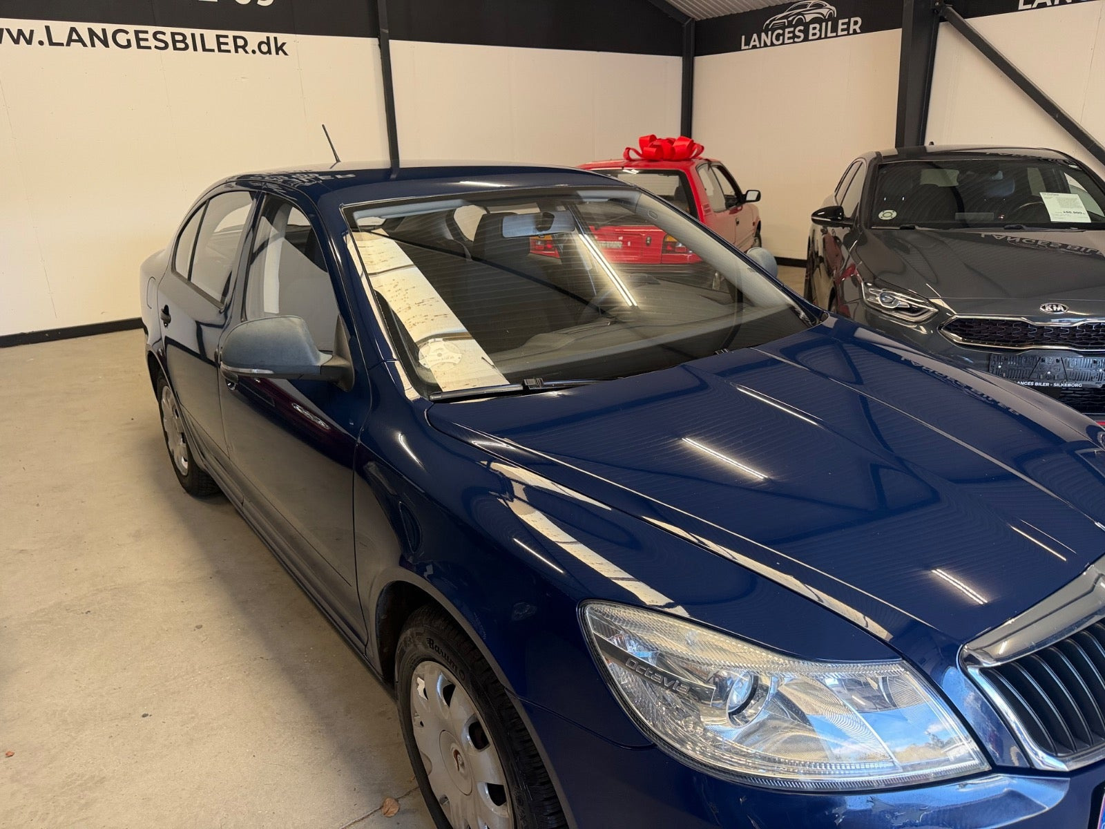 Blå Skoda Octavia fra 2011
