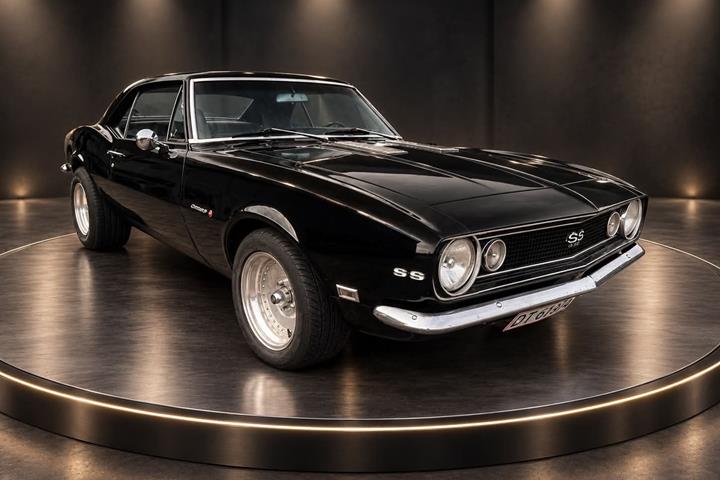Sort Chevrolet Camaro fra 1967