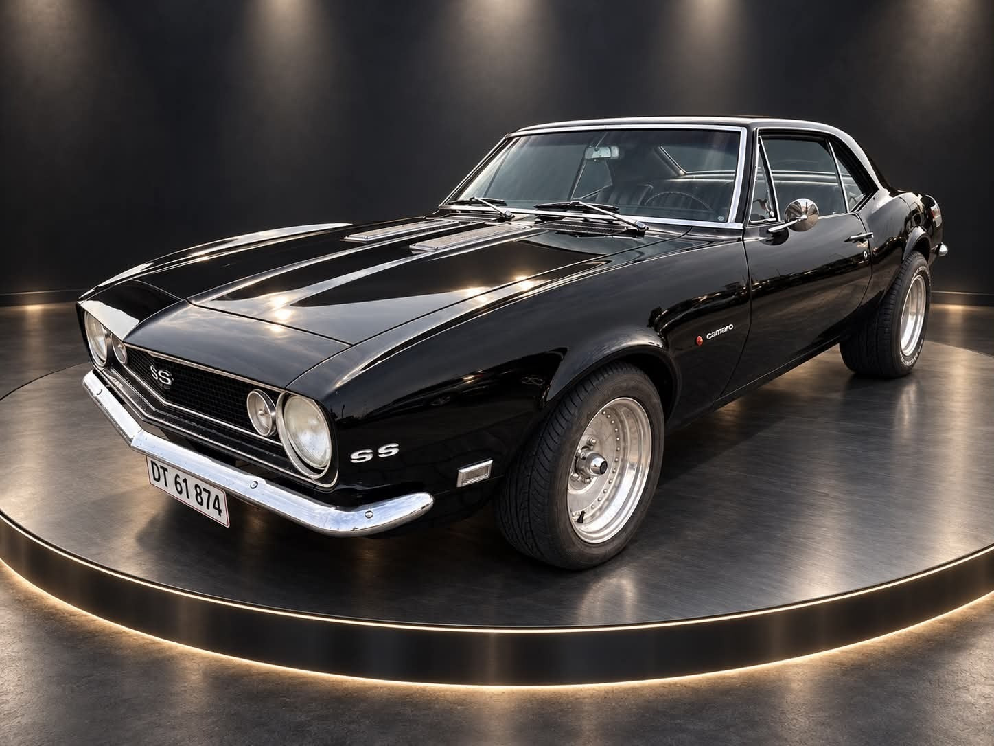 Sort Chevrolet Camaro fra 1967