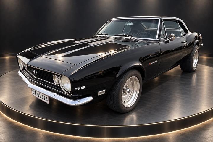 Sort Chevrolet Camaro fra 1967