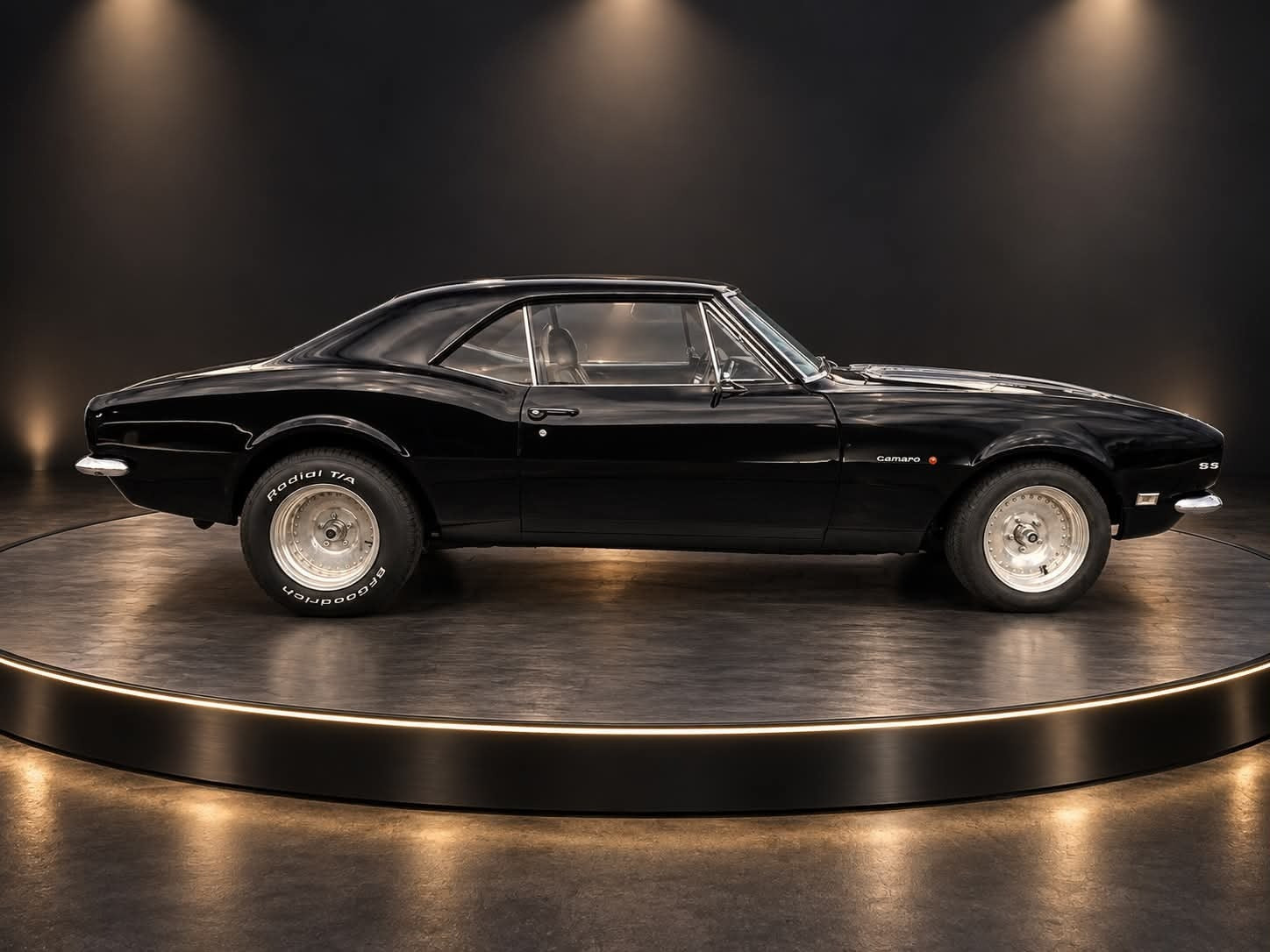 Sort Chevrolet Camaro fra 1967